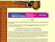 Tablet Screenshot of classic-country-song-lyrics.com